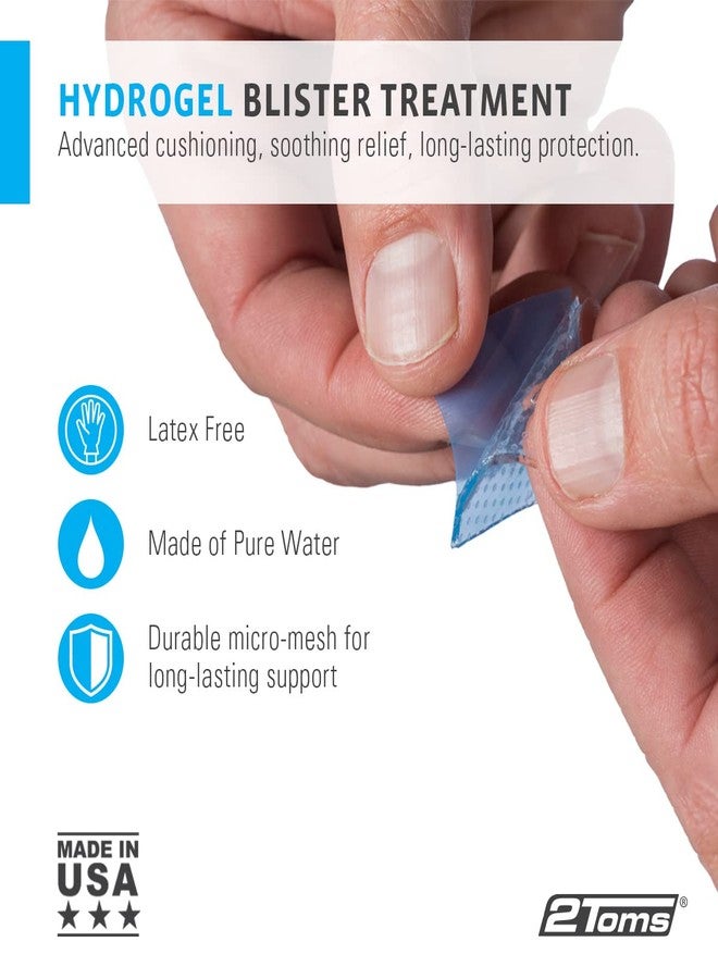 2Toms Skin-On-Skin Hydrogel Squares for Blisters, Chafing, Stings, Irritations, and Pain Relief, 200 1-Inch Squares, Twin Pack - Image 2